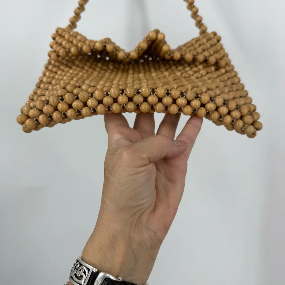 Gaymode vintage wood bead 60s/70s Shoulder Bag